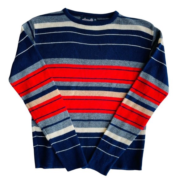 Vtg 1980s Esprit By Campus Multi Color Stripe Sweater Youth Sz 16 Preppy College - Picture 1 of 3